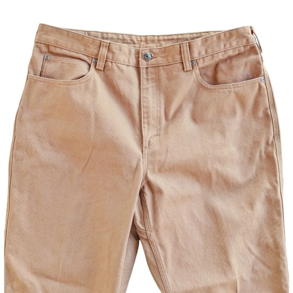 Duluth Trading Workwear Heavyweight Canvas Fire Hose Pants Desert Khaki sz 38